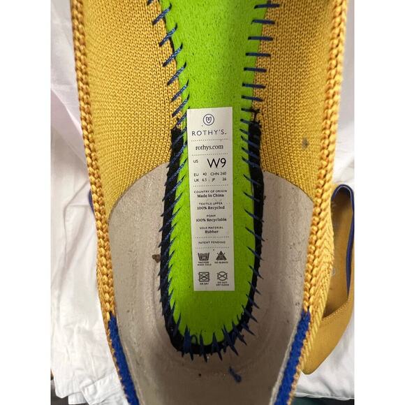 Rothy’s The Point Yellow Gold Flats Sz 9 Washable Basic Business Summer GS - Picture 4 of 5